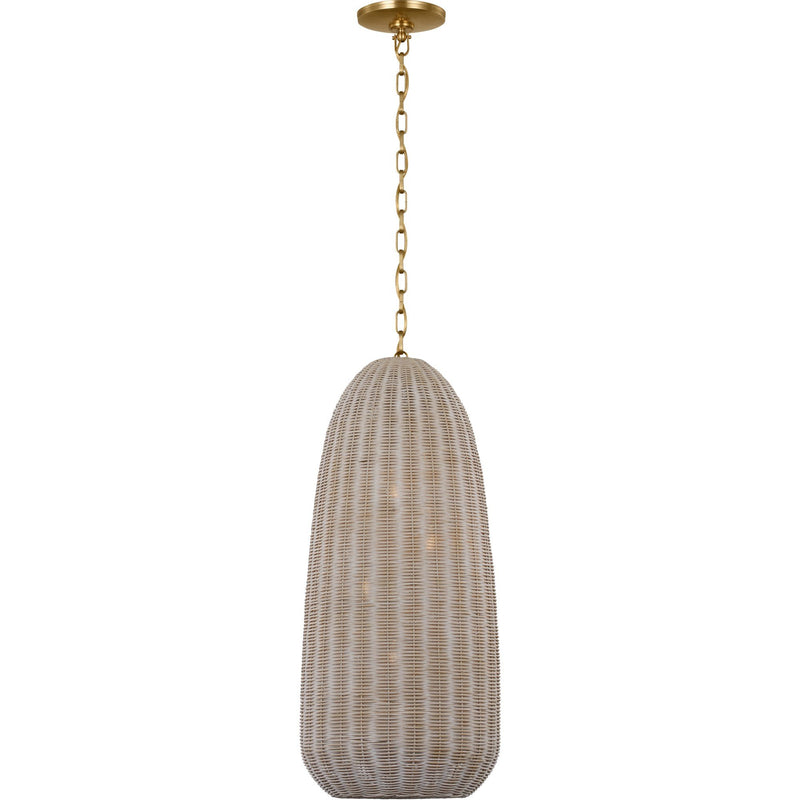 Kokomo 15" Elongated 4-Light Pendant in Antique-Burnished Brass