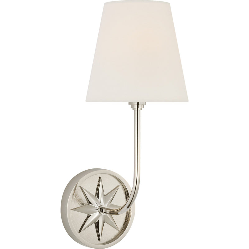 Polaris 15" Wall Sconce in Polished Nickel