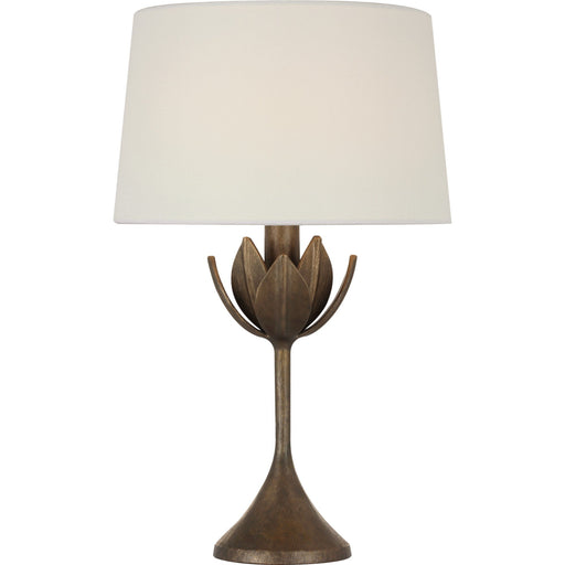 Alberto 17" Cordless Table Lamp in Antique Bronze Leaf