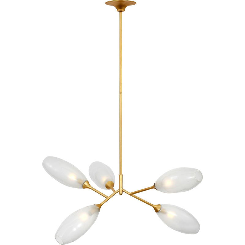 Toscano 33" 5-Light Branched Chandelier in Gild