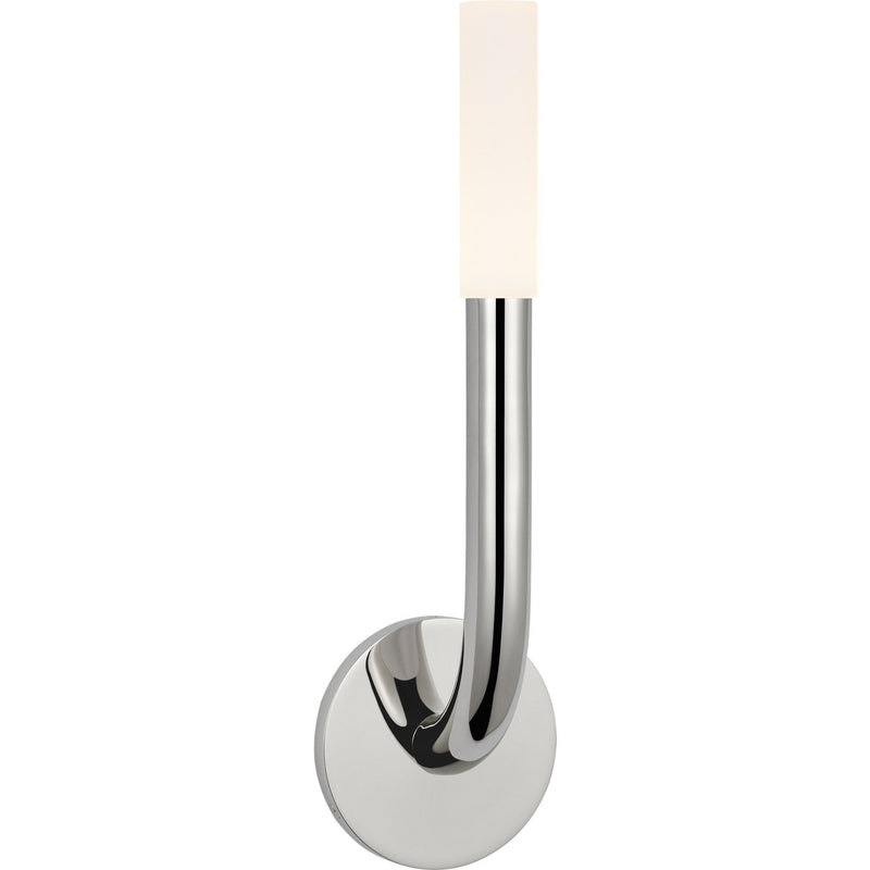 Rousseau 15" Single Wall Sconce in Polished Nickel
