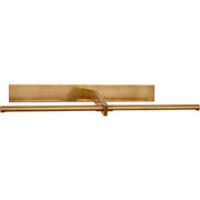 Axis 32" Pivoting Library Picture Light in Antique-Burnished Brass