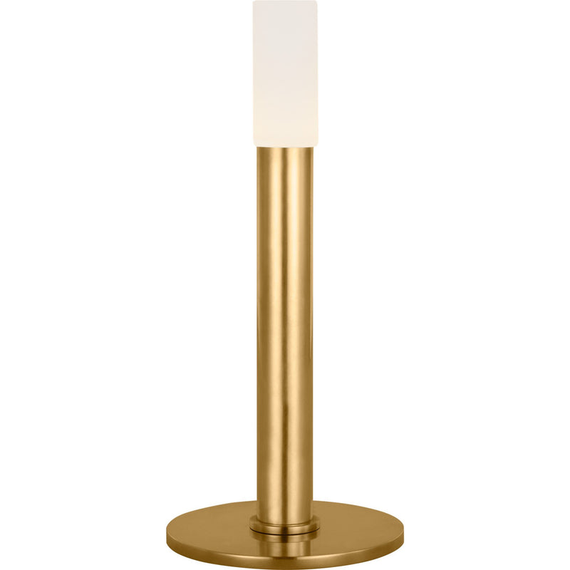 Rousseau 10" Rechargeable Accent Table Lamp in Antique-Burnished Brass