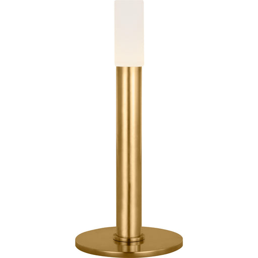 Rousseau 10" Rechargeable Accent Table Lamp in Antique-Burnished Brass