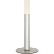 Rousseau 10" Rechargeable Accent Table Lamp in Polished Nickel
