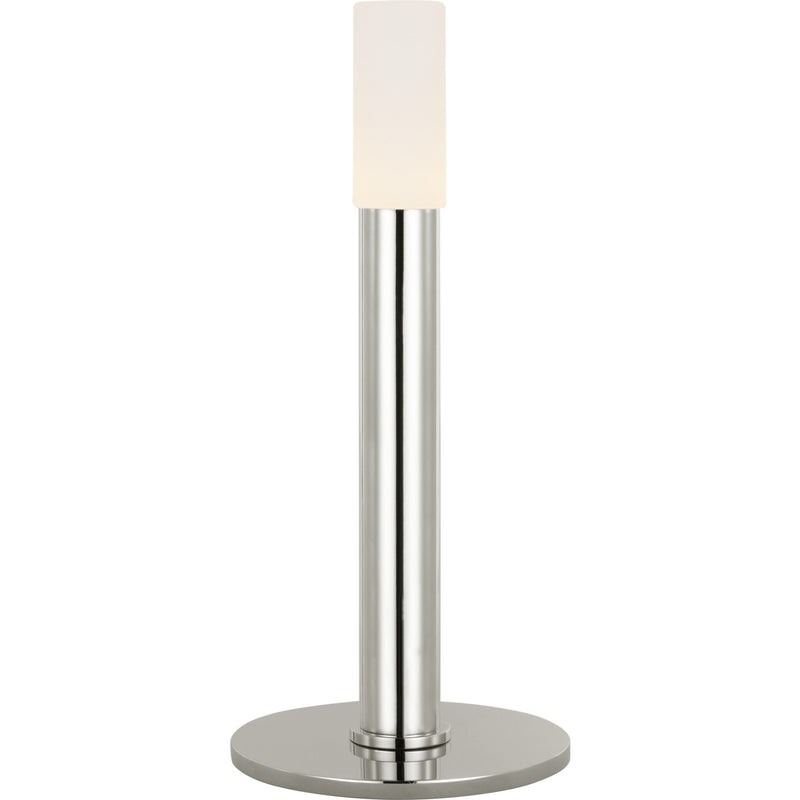 Rousseau 10" Rechargeable Accent Table Lamp in Polished Nickel