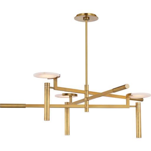 Melange 36" Floating Disc Chandelier in Antique-Burnished Brass