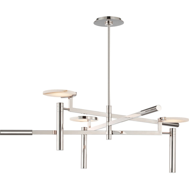 Melange 36" Floating Disc Chandelier in Polished Nickel