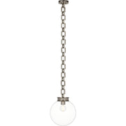 Bellamy Statement Chain 12" Globe Pendant in Pewter