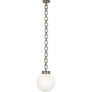 Bellamy Statement Chain 12" Globe Pendant in Pewter
