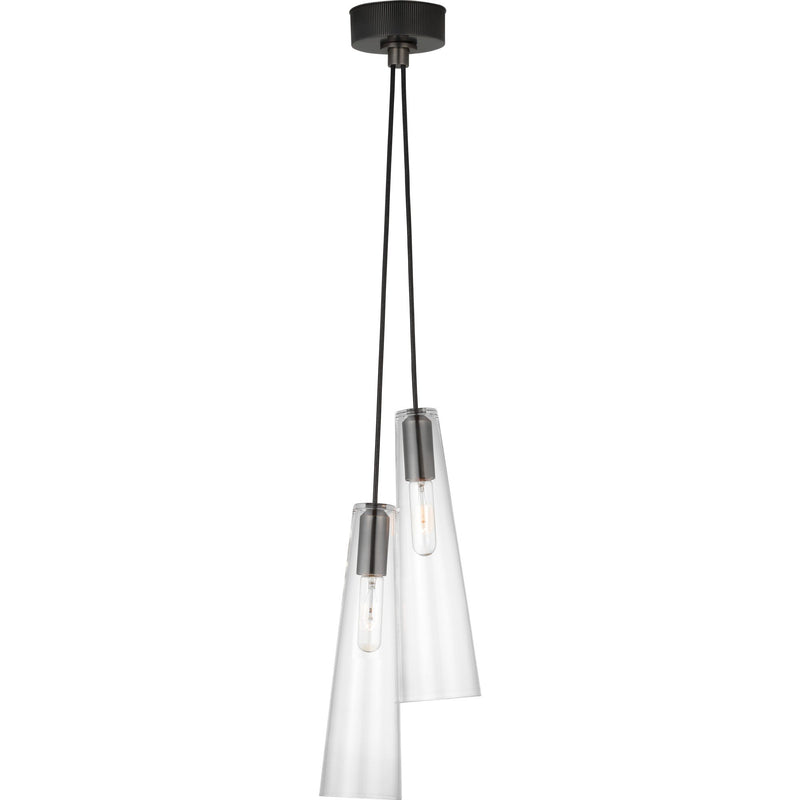 Osvaldo 2-Light Pendant in Bronze
