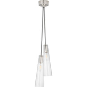 Osvaldo 2-Light Pendant in Polished Nickel