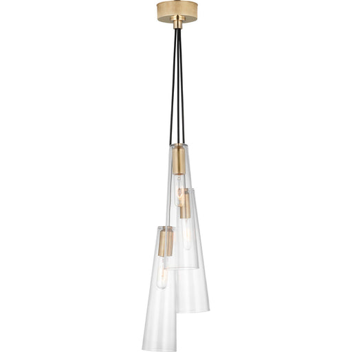Osvaldo 3-Light Pendant in Antique-Burnished Brass