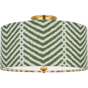 Cheever 15" 2-Light Semi-Flush Mount in Hand-Rubbed Antique Brass
