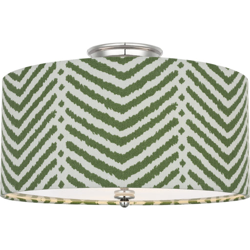 Cheever 15" 2-Light Semi-Flush Mount in Polished Nickel