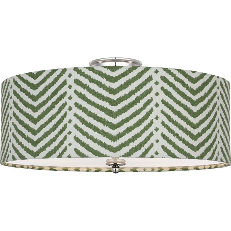 Cheever 20" 4-Light Semi-Flush Mount in Polished Nickel