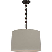 Evelyn 19" Hanging Shade Pendant in Bronze and Natural Oak