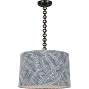 Evelyn 19" Hanging Shade Pendant in Bronze and Natural Oak