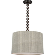 Evelyn 19" Hanging Shade Pendant in Bronze and Natural Oak