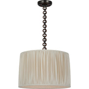 Evelyn 19" Hanging Shade Pendant in Bronze and Natural Oak