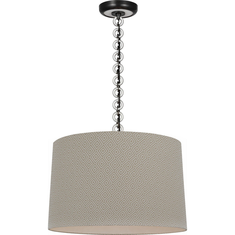 Evelyn 19" Hanging Shade Pendant in Bronze and White Oak