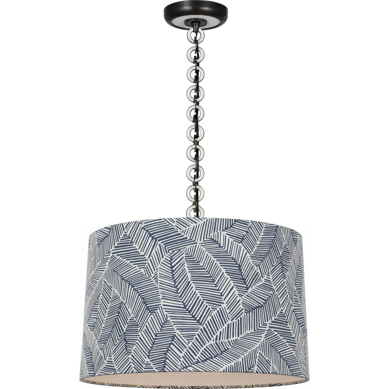 Evelyn 19" Hanging Shade Pendant in Bronze and White Oak