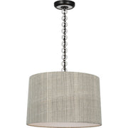 Evelyn 19" Hanging Shade Pendant in Bronze and White Oak