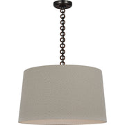 Evelyn 25" Hanging Shade Pendant in Bronze and Natural Oak