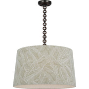 Evelyn 25" Hanging Shade Pendant in Bronze and Natural Oak