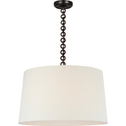 Evelyn 25" Hanging Shade Pendant in Bronze and Natural Oak