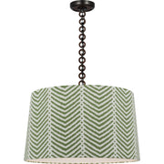 Evelyn 25" Hanging Shade Pendant in Bronze and Natural Oak