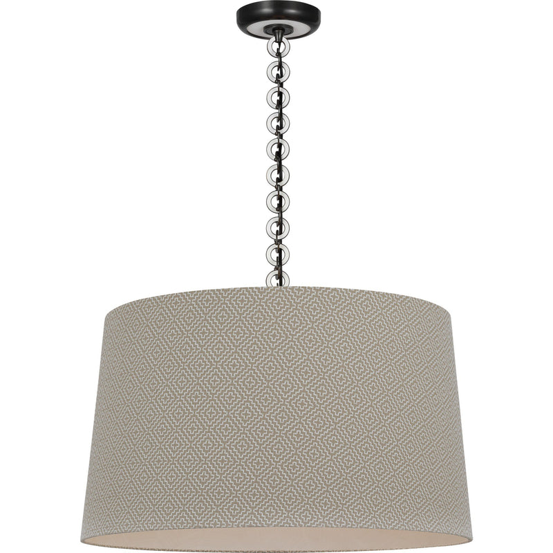 Evelyn 25" Hanging Shade Pendant in Bronze and White Oak