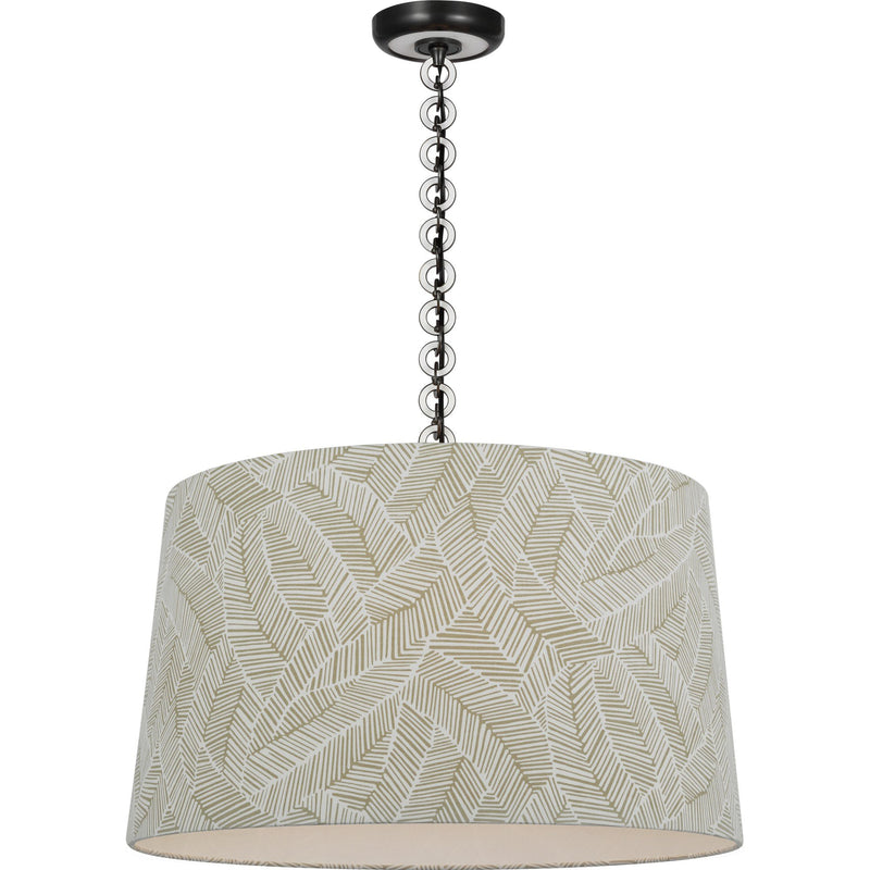 Evelyn 25" Hanging Shade Pendant in Bronze and White Oak