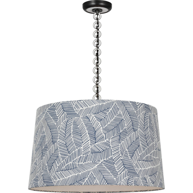 Evelyn 25" Hanging Shade Pendant in Bronze and White Oak