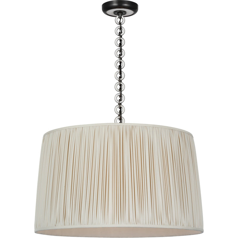 Evelyn 25" Hanging Shade Pendant in Bronze and White Oak