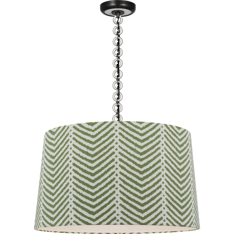 Evelyn 25" Hanging Shade Pendant in Bronze and White Oak