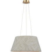Caufield 21" Drum Pendant in Hand-Rubbed Antique Brass