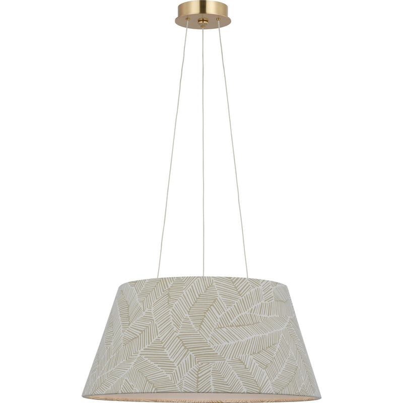 Caufield 21" Drum Pendant in Hand-Rubbed Antique Brass
