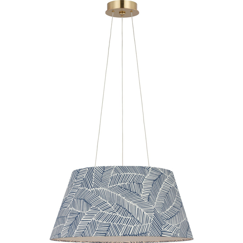 Caufield 21" Drum Pendant in Hand-Rubbed Antique Brass