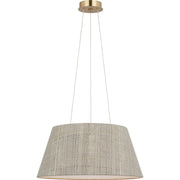 Caufield 21" Drum Pendant in Hand-Rubbed Antique Brass