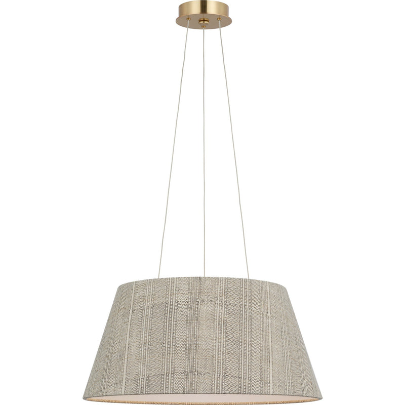 Caufield 21" Drum Pendant in Hand-Rubbed Antique Brass