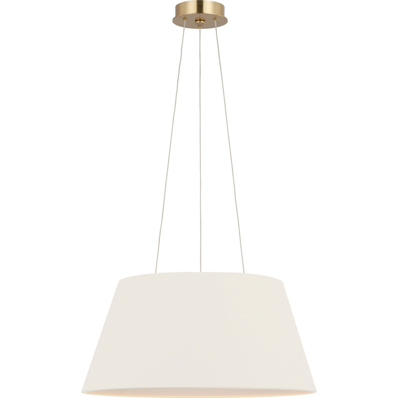 Caufield 21" Drum Pendant in Hand-Rubbed Antique Brass
