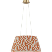 Caufield 21" Drum Pendant in Hand-Rubbed Antique Brass