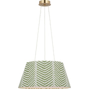 Caufield 21" Drum Pendant in Hand-Rubbed Antique Brass