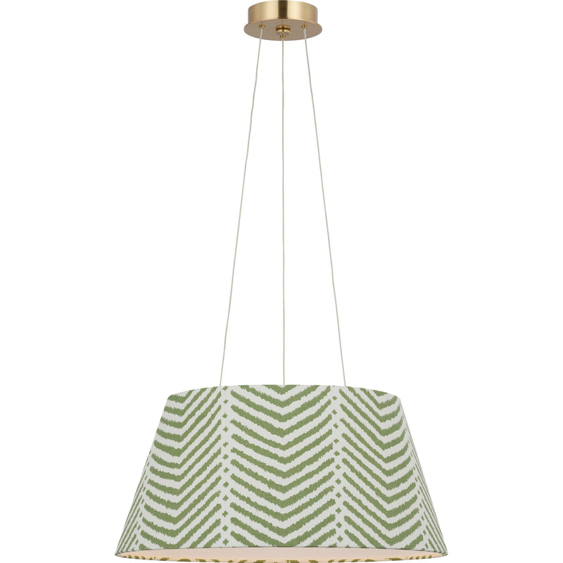 Caufield 21" Drum Pendant in Hand-Rubbed Antique Brass