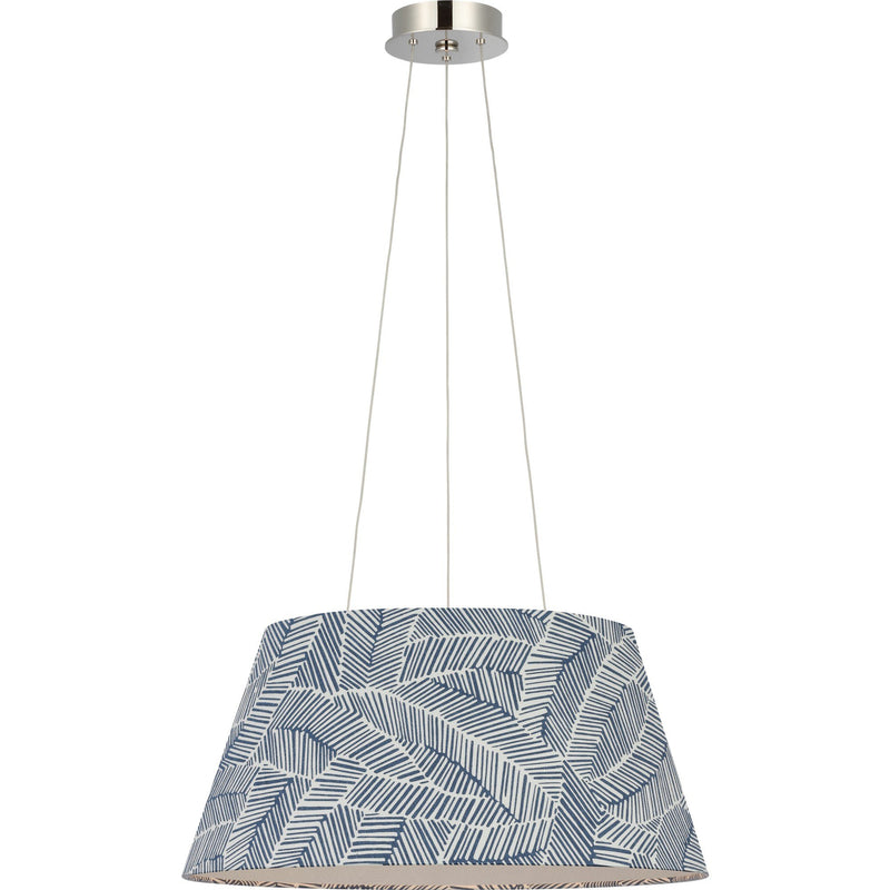 Caufield 21" Drum Pendant in Polished Nickel