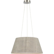 Caufield 21" Drum Pendant in Polished Nickel