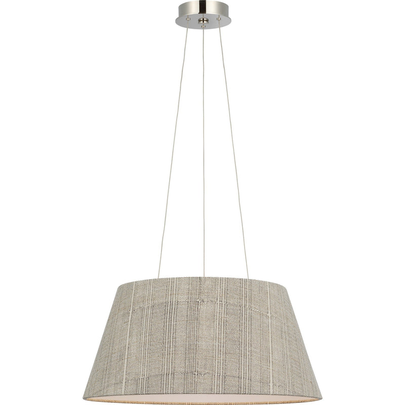 Caufield 21" Drum Pendant in Polished Nickel