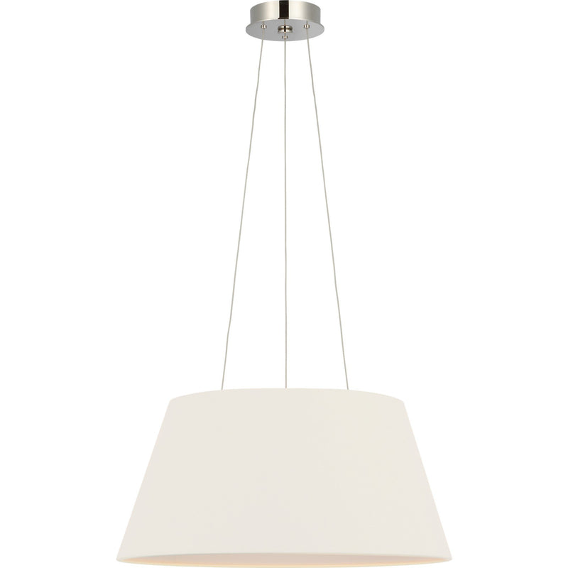 Caufield 21" Drum Pendant in Polished Nickel