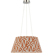 Caufield 21" Drum Pendant in Polished Nickel